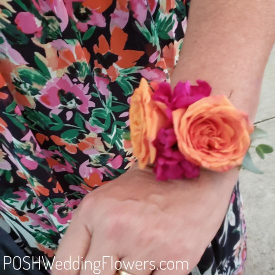 Corsage Cuff Bracelet Seattle Wedding Flowers by POSH