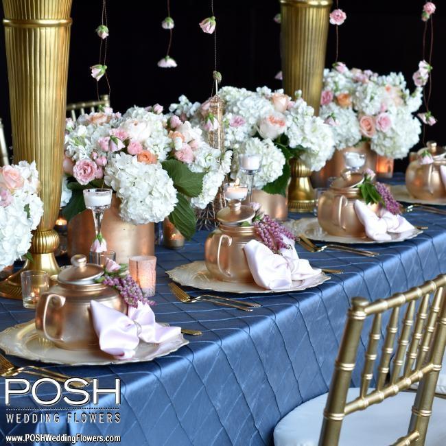 Centerpiece POSH Large Glass Vase Seattle Wedding Flowers by POSH