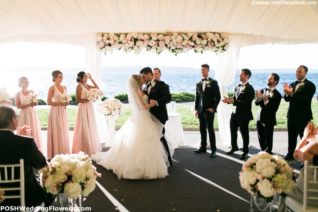 You may kiss the bride! Woodmark Hotel Wedding Ceremony